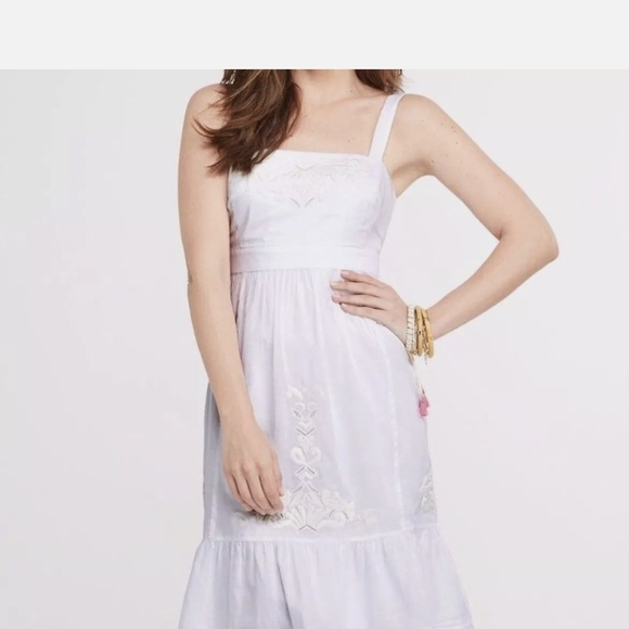 Vineyard Vines Cream Midi Sundress with Square Neckline - Picture 10 of 10